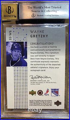 2002-03 SP Game Used #SSWG Wayne Gretzky BGS 9 /auto 10 Rangers Oilers Kings 99
