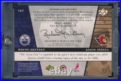 2002-03 UD Rookie Update Dual Autograph #143 Wayne Gretzky Jason Spezza RC /199