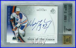 2002-03 Ud Premier Collection Gold Wayne Gretzky Sp Auto 32/50 Bgs 9 Mint