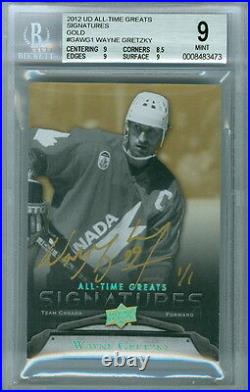 2002-03 Ud Premier Collection Gold Wayne Gretzky Sp Auto 32/50 Bgs 9 Mint