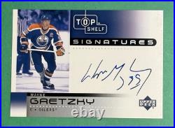 2002-03 Upper Deck Wayne Gretzky Top Shelf Auto On Card Clean