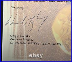 2002 Team Canada Olympic Gold 18/58 Metallic Prints Folio Gretzky Signed Letter
