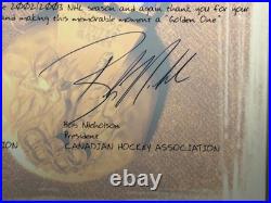 2002 Team Canada Olympic Gold 18/58 Metallic Prints Folio Gretzky Signed Letter