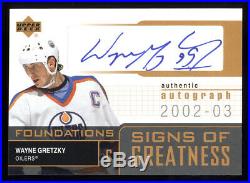 2002 Ud Signs Of Greatness Authentic Autograph Sg-wg Wayne Gretzky Best On Ebay