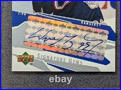 2003-04 UD Black Diamond Signature Gems Wayne Gretzky #SG9 Auto HOF