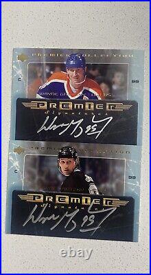 2003-04 Upper Deck Premier Autographs Lot Wayne Gretzky Oilers & Kings Autos SSP
