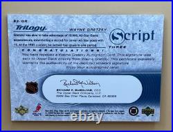 2003-04 Upper Deck Trilogy Script Wayne Gretzky #S3-GR (AU)