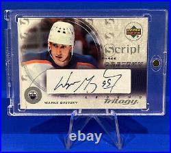 2003-04 Wayne Gretzky Ud Trilogy Scripts Sp Auto Signature Edmonton Oilers Goat