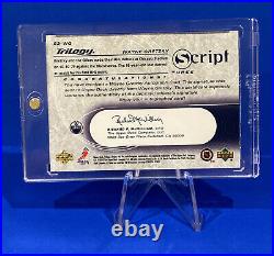 2003-04 Wayne Gretzky Ud Trilogy Scripts Sp Auto Signature Edmonton Oilers Goat