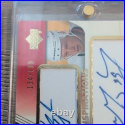 2003-4 UD Rookie Update Rookie Auto #161 Gretzky/Staal Dual Auto 011/199 SP