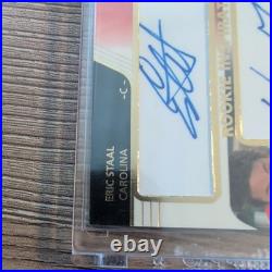 2003-4 UD Rookie Update Rookie Auto #161 Gretzky/Staal Dual Auto 011/199 SP