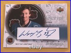 2003 Upper Deck Trilogy Script Wayne Gretzky Auto HOF S3-GR Autograph