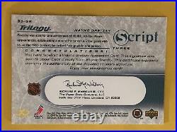 2003 Upper Deck Trilogy Script Wayne Gretzky Auto HOF S3-GR Autograph