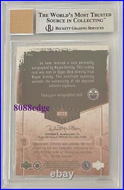 2004-05 Ud Legendary Signatures Auto Wayne Gretzky On Card Autograph Bgs 9