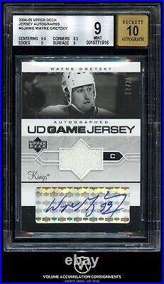 2004-05 Upper Deck Autographed Game Jersey Wayne Gretzky /25 BGS 9 AUTO