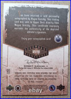 2004-05 Upper Deck Legendary Signatures Wayne Gretzky Auto #WG Oilers Autograph