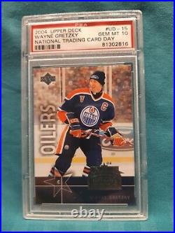 2004 Ud National Trading Card Day # Ud-15 Wayne Gretzky Edmonton Oilers Psa 10