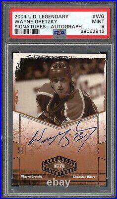 2004 Upper Deck Legendary Signatures Wayne Gretzky Auto Oilers PSA 9 Mint