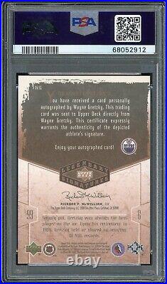 2004 Upper Deck Legendary Signatures Wayne Gretzky Auto Oilers PSA 9 Mint