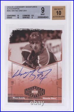 2004 Upper Deck Legendary Signatures Wayne Gretzky Auto #WG BGS 9/10