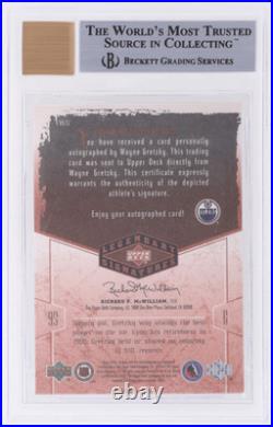 2004 Upper Deck Legendary Signatures Wayne Gretzky Auto #WG BGS 9/10