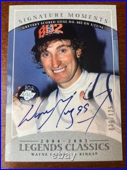2004 Upper Deck Wayne Gretzky Signature Moments Auto /125 802 Goal