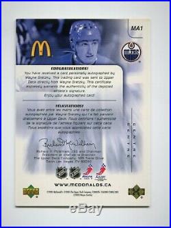 2005-06 McDonald's Upper Deck Autographs #MA1 Wayne Gretzky 13/50 RARE