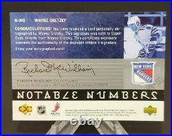 2005-06 Upper Deck Notable Numbers #N-WG Wayne Gretzky 47/99