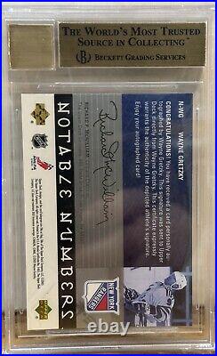 2005-06 Upper Deck Wayne Gretzky Notable Numbers Auto BGS 9.5