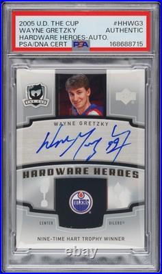 2005 Upper Deck The Cup Hardware Heroes Wayne Gretzky #HHWG3 Autograph /8 PSA