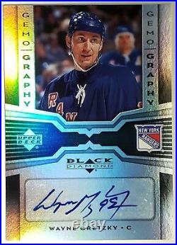 2005 Wayne Gretzky Ud Black Diamond Gemography Refractor Autograph Card #g-wg Sp