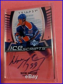 2006-07 Ud Trilogy-ice Scripts-wayne Gretzky-edmonton Oilers-hard Signed Auto