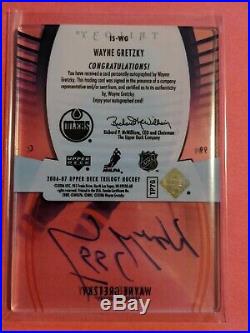 2006-07 Ud Trilogy-ice Scripts-wayne Gretzky-edmonton Oilers-hard Signed Auto