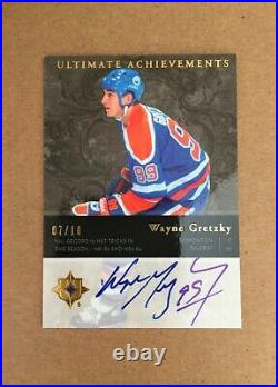 2006-07 Ultimate Collection WAYNE GRETZKY On Card AUTO SSP /10 Achievements (MB)