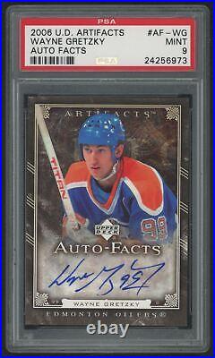 2006-07 Upper Deck Artifacts Wayne Gretzky Auto PSA 9 Edmonton Oilers #AF-WG