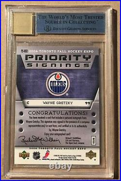 2006-07 Upper Deck Toronto Fall Expo Priority Signings Wayne Gretzky 6/9 BGS 9
