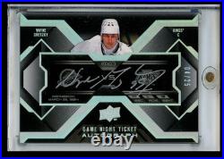 2008-09 UD Black Game Night Autographs Tickets Wayne Gretzky Auto 04/25 #GN-WG
