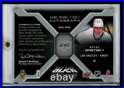 2008-09 UD Black Game Night Autographs Tickets Wayne Gretzky Auto 04/25 #GN-WG