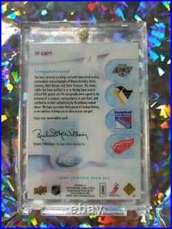 2009-10 UD Frozen Foursomes auto jersey Wayne Gretzky Lemieux Yzerman Messier /5