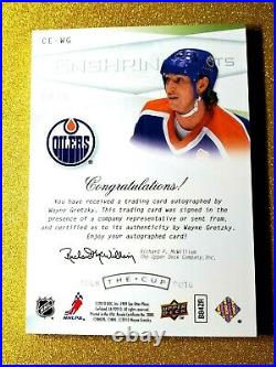 2009-10 Wayne Gretzky The Cup Autograph Enshrinements /50 On Card Auto CE-WG Gem