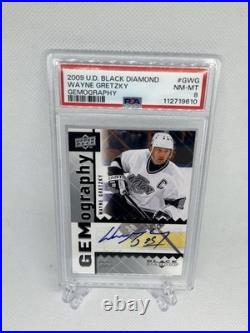 2009 Upper Deck Black Diamond Auto Wayne Gretzky Kings SSP PSA 8 POP 1
