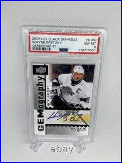 2009 Upper Deck Black Diamond Auto Wayne Gretzky Kings SSP PSA 8 POP 1