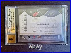 2010-11 SP Authentic Dual Auto Wayne Gretzky, Gordie Howe 15/50 BGS 9