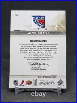2010-11 SPA Limited Autographed Patches #60 Wayne Gretzky/25 4 Clr SICK! NYR