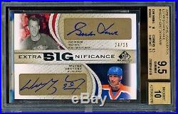 2010-11 Sp Game Used Extra Significance Howe Gretzky 24/25 Autograph Bgs 9.5