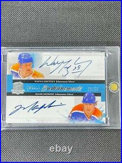 2010-11 UD The Cup Dual Enshrinements Auto /35 Wayne Gretzky Mark Messier