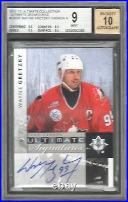 2011-12 Ultimate Collection Signatures Wayne Gretzky Auto BGS 9 MINT Team Canada