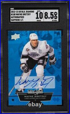 2012-13 Black Diamond #100 Wayne Gretzky Sapphire AUTO 1/1 SGC 8.5 Autograph 10