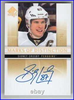 2012-13 Sp Authentic Marks Of Distinction Auto /25 Sidney Crosby Pens Hof