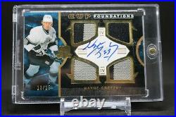 2012-13 The Cup Foundations Wayne Gretzky Quad Jersey Patch On Card AUTO 13/15